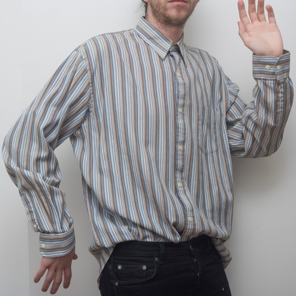 Tasso Elba Striped Button Down Shirt - Picture 1 of 4